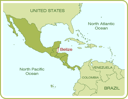 Belize and Central America Map